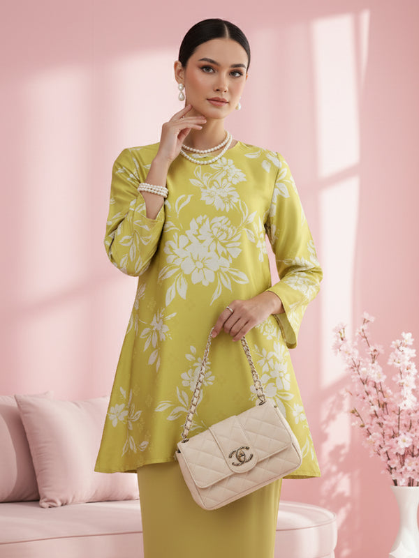 BAJU KURUNG PAHANG MODEN DELANEY (MUSTARD)